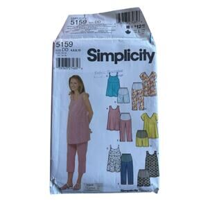 Vintage SIMPLICITY Maternity Top Pants Shorts Pattern Uncut Size 4-6-8-10 #5159
